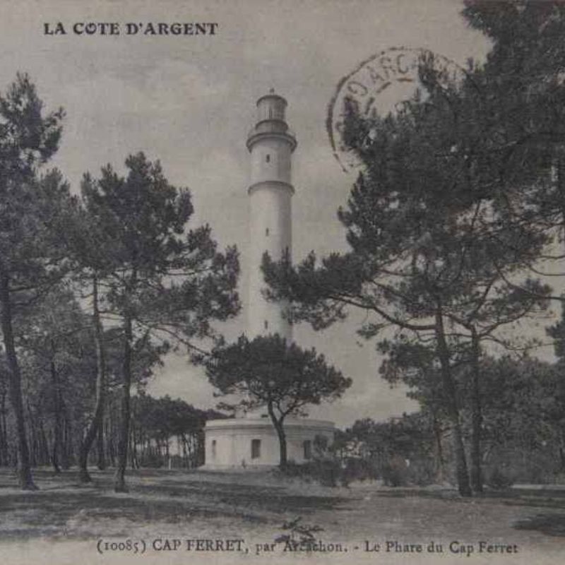 Illustration du premier Phare du Cap Ferret, inauguré en 1840.