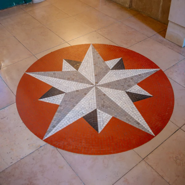 Détail du sol en mosaïque de la Galerie Basse du Phare du Cap Ferret.